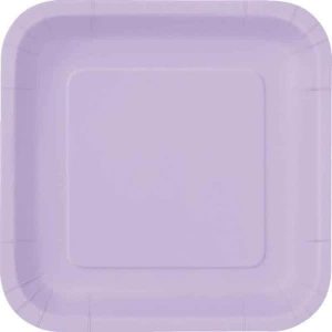 Assiettes en Carton 9 po - Lilas 14/pqt