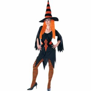 Orange & Black Striped Stockings