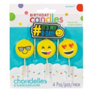 Chandelles Émoticones 4/pqt