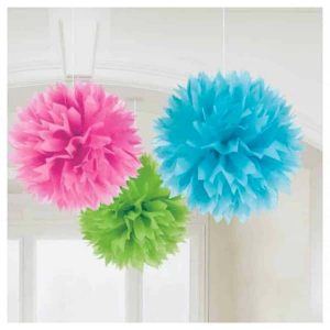Décorations en Papier Bouffant - Multicolore