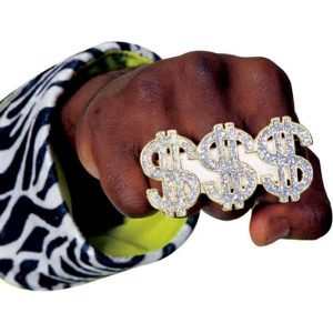 Triple Dollar Sign Ring