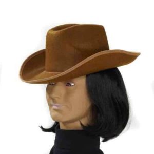 FELT COWBOY HAT-BROWN