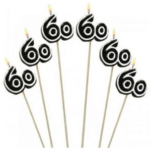 Chandelles Sur Tige - Chiffre 60 6/pqt