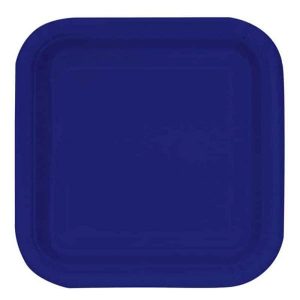 Assiettes en Carton 9 po - Bleu Marine 14/pqt