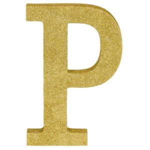 Lettre P Or Brillante