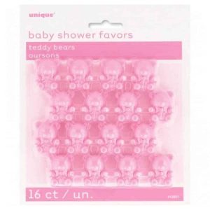Oursons en Plastique - Rose 16/pqt