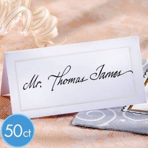 Marque-place à Imprimer Blanc 50 par pqt.