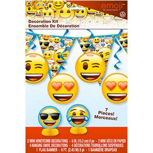 Emoji – Ens. Décorations 17 par pqt.