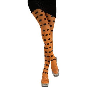 Orange Polka Dot Tights