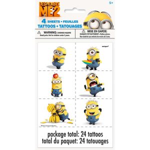 Détestable Moi 2 - Feuilles De Tatouages 4/pqt