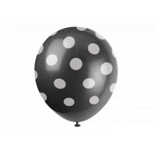BALLON 12'' A POIS 6/pqt