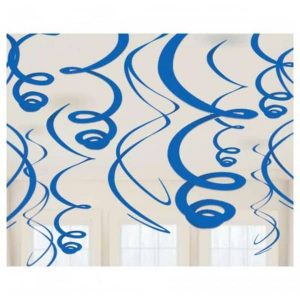 Déco Spiralées en Plastique - Bleu Royale