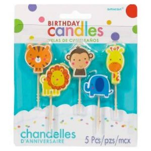 Chandelles Animaux de la jungle 5/pqt