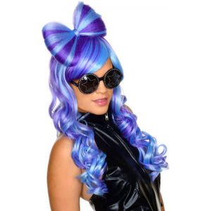 Bow This Way Blue & Purple Wig