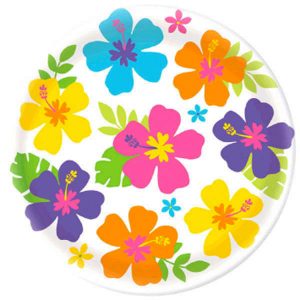 Assiette Hibiscus 13.5po.