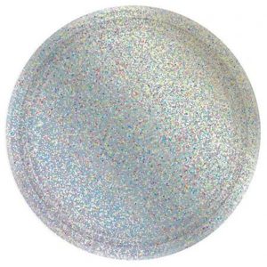 PRISMATIC SILVER LUNCH PLATES 9" | 8CT