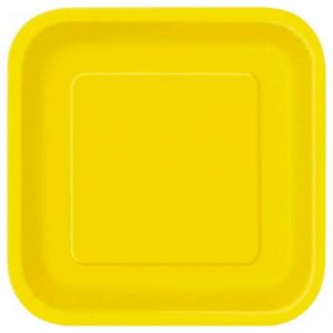 Assiettes en Carton 7 po - Jaune 16/pqt