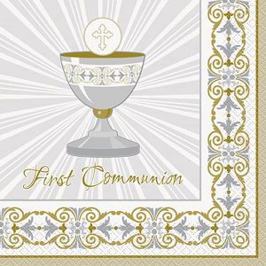 Serviettes Repas 16/pqt First Communion