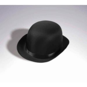 Satin Derby Black Hat