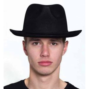 Leatherlike Gangster Black Hat
