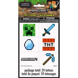 Minecraft - Tatouage 4pqt