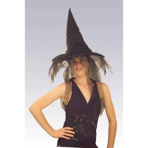 Ghost Black Witch Hat