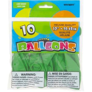 Ballons Latex Kiwi 12po 10/pqt