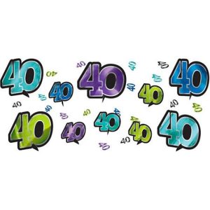 Découpages Imprimés Centre de Table - 40 ans