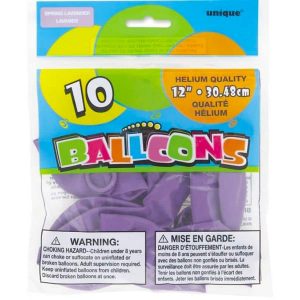 Ballons Latex Lavender 12po 10/pqt
