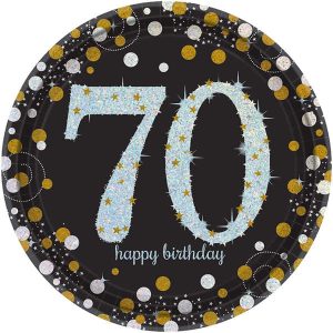 Célébration Étincelante 70e - Assiettes 9 Po. 8/pqt