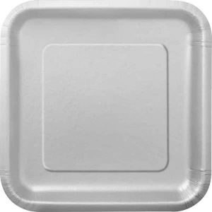Assiettes en Carton 7 po - Argent 16/pqt