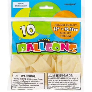 Ballons Latex Transparent 12po 10/pqt