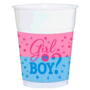 Verre en plastique 16oz. 25/pqt.