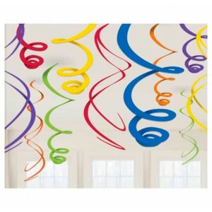 Déco Spiralées en Plastique - Arc-en-Ciel