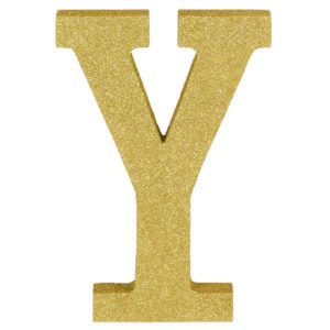 Lettre Y Or Brillante