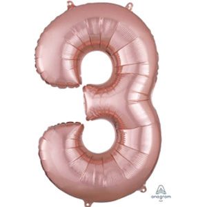 CHIFFRE DÉCORATEUR #3 - Rose Or 34 PO