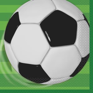 Soccer - Serviettes Repas 16 par pqt.