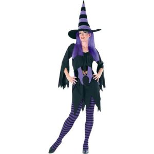 Purple & Black Striped Stockings