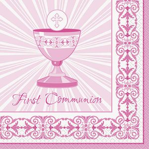 Serviettes Repas 16/pqt First Communion