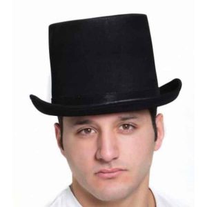 Leatherlike Steampunk Black Top Hat