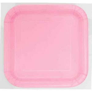 Assiettes en Carton 7 po - Rose Pastel 16/pqt