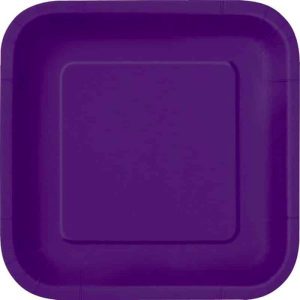 Assiettes en Carton 7 po - Mauve foncé 16/pqt