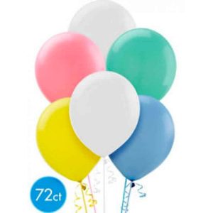 Ballons Latex Asst. Pastel 12po 72/pqt