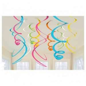 Déco Spiralées en Plastique 12 par pqt.