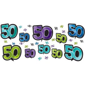 Découpages Imprimés Centre de Table - 50 ans