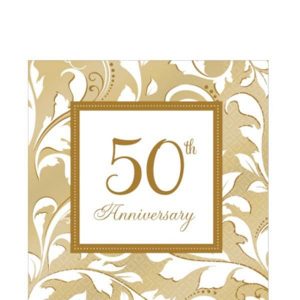 Serviettes Repas 50ans 16/pqt