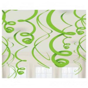 Déco Spiralées en Plastique - Vert Lime