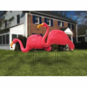 Piquets Jardins Flamant Rose 24po. 2 par pqt.
