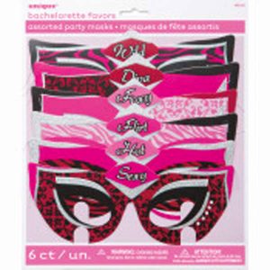 Bachelorette Masques 6 par pqt.