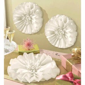 Fleur en papier 3 par pqt.